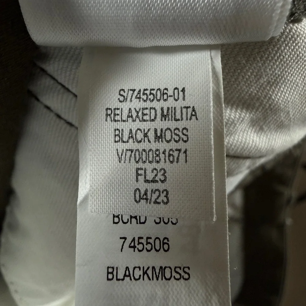 Gap Relaxed Milita Cargo Pants Black Moss Green 30x30 y2k Paratrooper Military
